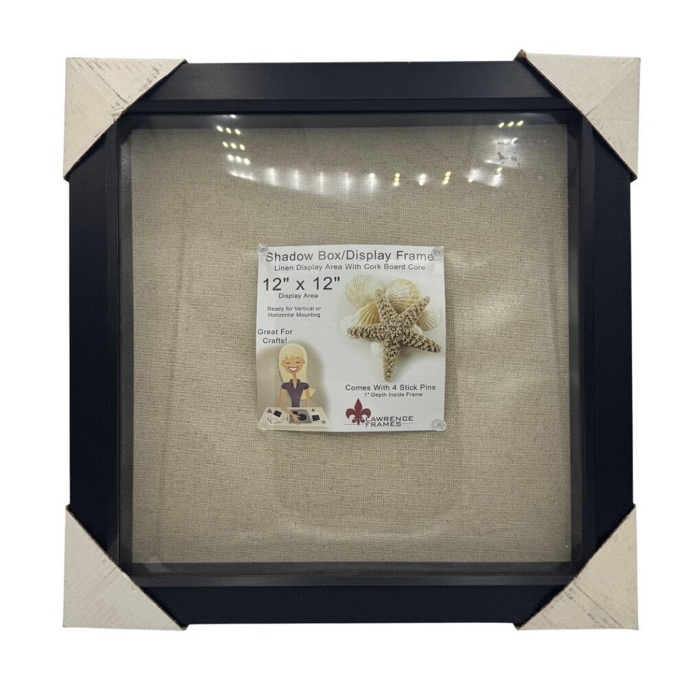 12x12 Shadow Box Display Frame With Cork Board Core By Lawrence Frames
